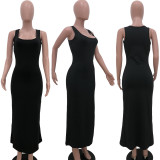 EVE Sleeveless Solid Color Casual Maxi Dress XYKF-9215