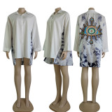 EVE Casual Fashion Print Loose Shirt CY-7154