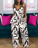 EVE Plus Size Casual Print Sling Jumpsuits GMES-S1003