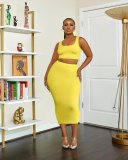 EVE Solid Color Tand Tops And Skirt Two Piece Set LP-66893