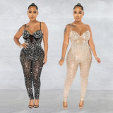 EVE Mesh Hot Drill Sling Jumpsuit BY-6272