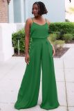 EVE Fashion Sling Top High Waist Wide Leg Pants Suit BLX-63002