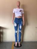 EVE Fashion Holes Split Jeans OD-8482