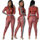 EVE Casual Fashion Print Long Sleeve Pants Two Piece Set SMR-11951
