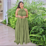 EVE Solid Off Shoulder Big Swing Maxi Dress YF-10449