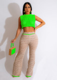 EVE Fashion Knit Color Blocking Two Piece Set CM-8674