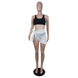 EVE Mesh See-through Skirt Tank Top Panties 3 Piece Set YIY-5362
