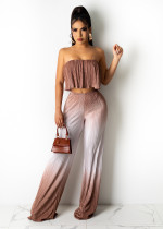 EVE Gradient Wrap Chest And Pants Loose Two Piece Set ANDF-1528