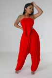EVE Solid Color Wrap Chest And Haren Pants Suit BS-1345