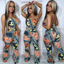 EVE Sexy Print Loose Sling Jumpsuit OLYF-6123