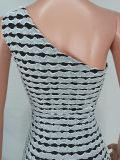 EVE Fashion Slash Shoulder Hollow Out Mini Dress YD-8731