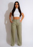 EVE Casual Solid Breathable Straight Pants AIL-241