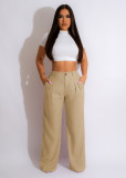 EVE Casual Solid Breathable Straight Pants AIL-241