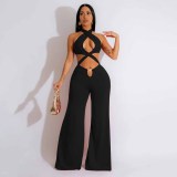 EVE Sexy Hollow Out Wide Leg Jumpsuit YF-10496