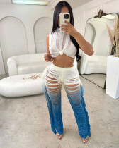 EVE Casual Vest And Tassel Gradient Pant Two Piece Set TR-1263