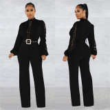 EVE Fashion Hollow Out Long Sleeve Jumpsuit BY-6345