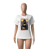 EVE Casual Print Short Sleeve T Shirt HGL-2029