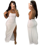 EVE Sexy Backless Solid Color Long Dress GFDY-122