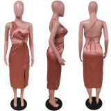 EVE Sexy Backless Split Midi Dress GFDY-1098