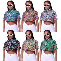 EVE Fashion Print Short Sleeve Shirt IV-8407