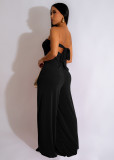 EVE U-shaped Buckle Wrap Chest Wide Leg Jumpsuit TE-4628