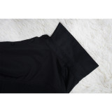 EVE Solid Lapel Neck Ruffle Sleeve Shirt YF-10502