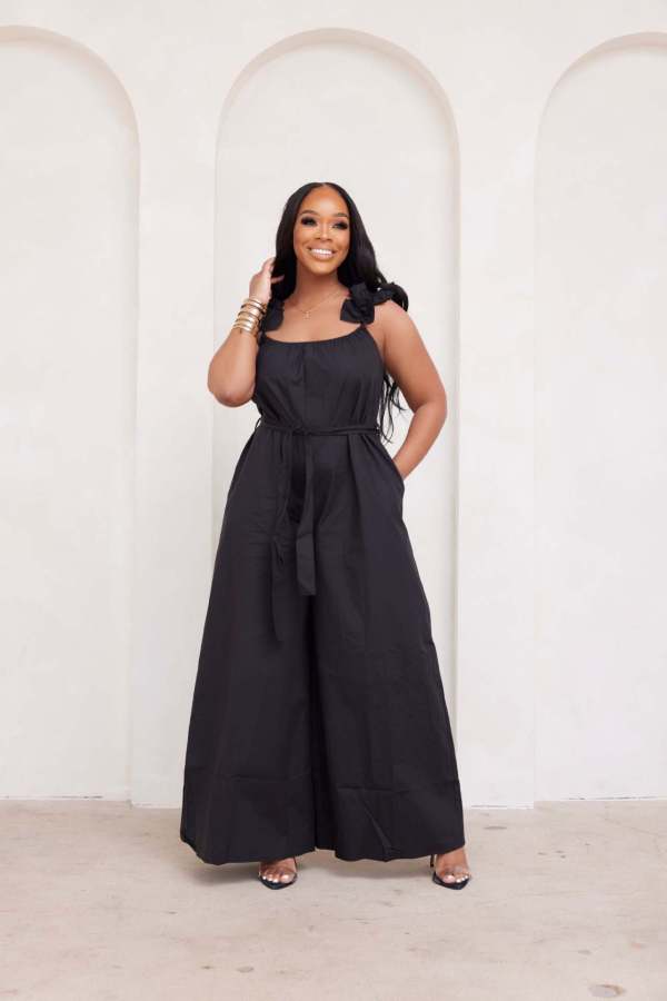 EVE Fashion Casual Solid Wide Leg Jumpsuit CQF-90118