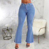 EVE Casual Slim Wide Leg Micro Flare Jeans HSF-2638
