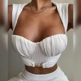 EVE Solid Tube Tops And Flare Pant Two Piece Set BN-830