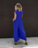 EVE Solid Color Sleeveless Loose Jumpsuit WAF-77592