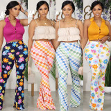 EVE Casual Print Flare Pants CH-23051