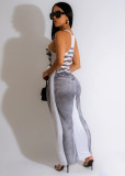 EVE Jeans Printed U-Neck Sleeveless Maxi Dress SHD-9835