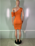 EVE Plus Size Solid Sexy Slim Fit Midi Dress MK-3153
