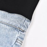 EVE Fashion Patchwork Denim Micro Flare Pants YMEF-5285