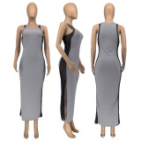 EVE Fashion Sexy Splice Split Maxi Dress GLF-10130