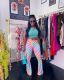 EVE Colorful Print Slim Micro Flare Pant BGN-299