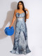 EVE Sexy Print Sling Backless Maxi Dress ZSD-0599