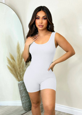 EVE Casual Sleeveless Solid Color Romper MZ-2804