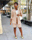 EVE Solid Long Sleeve Blazer Coat And Shorts Two Piece Set AIL-245