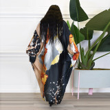 EVE Printed Loose Long-sleeved Jacket Cape LSD-1359