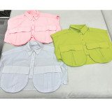 EVE Casual Solid Color Short Shirt MIL-L492