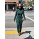 EVE Solid Color Long Sleeve Soft Slim Jumpsuit LUO-6708