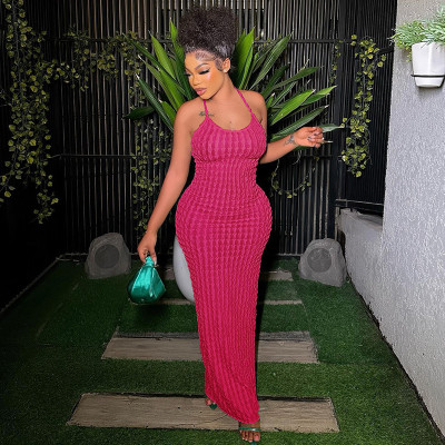 EVE Backless Sexy Solid Maxi Dress DLSF-K23D26525