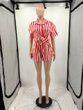 EVE Fashion Stripe Loose Casual Home Two Piece Set XMF-300