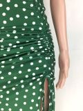 EVE Polka Dot Print Pleated Two Piece Skirts Set LM-8369