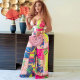 EVE Plus Size Sexy Print Sling Wide Leg Jumpsuit NY-2757