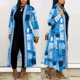 EVE Fashion Print Long Sleeve Long Cardigan XHSY-19611