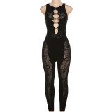 EVE Sexy Hollow Out Tight Jumpsuits XEF- W23Q30955