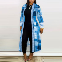 EVE Fashion Print Long Sleeve Long Cardigan XHSY-19611