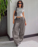 EVE Fashion Solid Color Loose Casual Pants MA-Y562